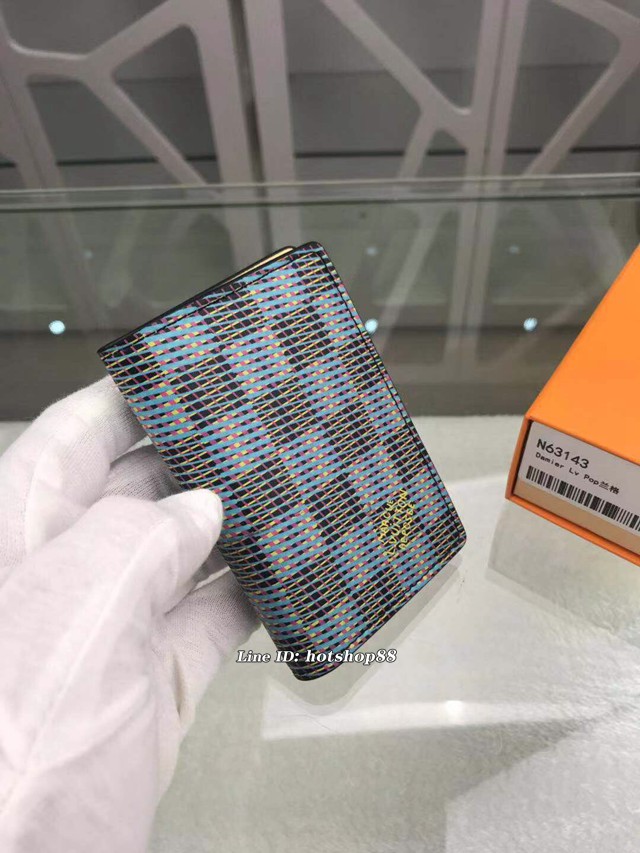 路易威登LV錢包 N63143蘭格 2019秋冬款 男女款卡夾 LV新款帆布皮夾卡包 xxlv1911